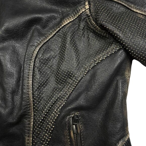 Custom Bilt Leather Motorcycle Jacket Padded with Liner Brown Size S - M * - Picture 10 of 16